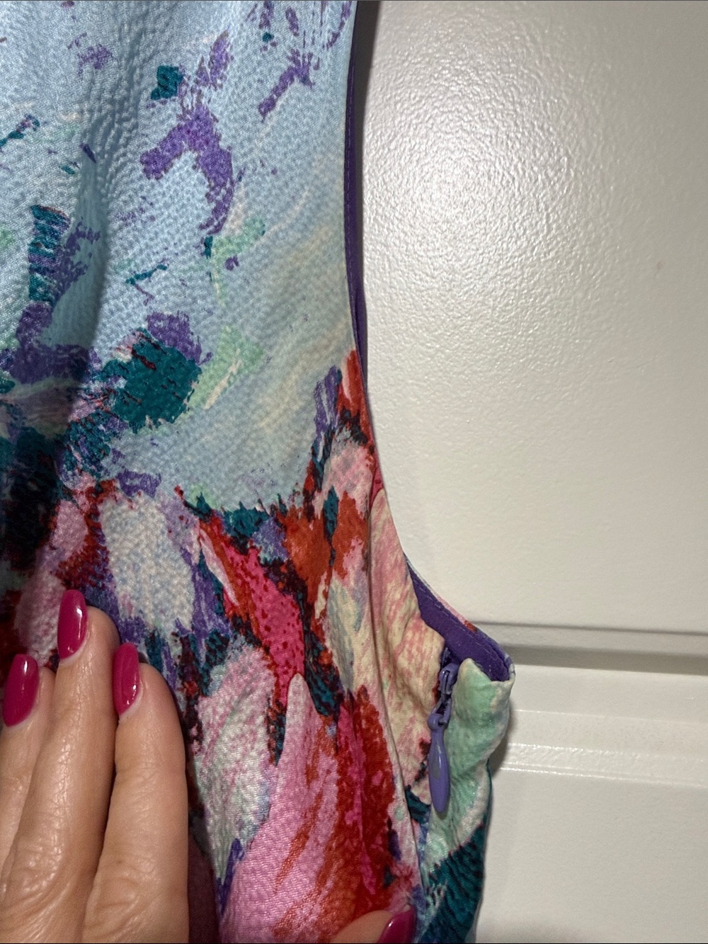 Magaschoni floral pure silk maxi dress with belt 6 designer satin - Picture 5 of 10